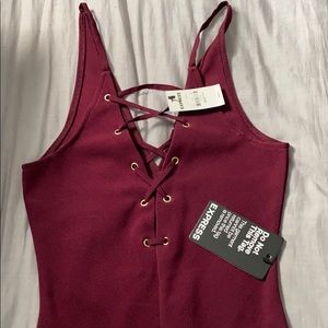 Express thong body suit size XXS